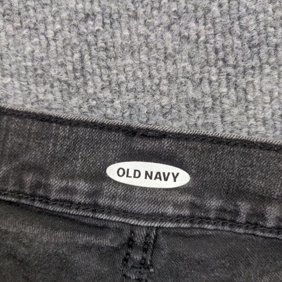 Old Navy Womens Jean Shorts Black Size 8 Cotton Blend Pockets - Picture 10 of 11